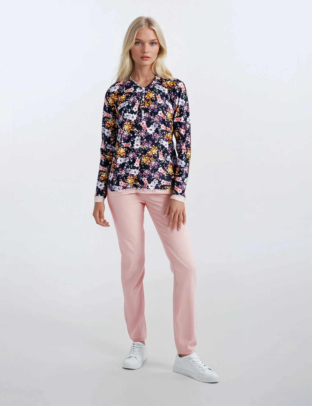 Pink Label - Pyjama Black Flower