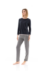 Pink Label - Pijama Grey Stripe
