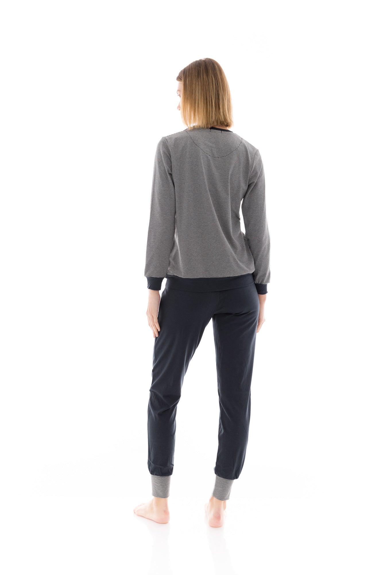 Pink Label - Pijama Grey Stripe