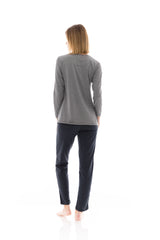 Pink Label - Pijama Grey Stripe