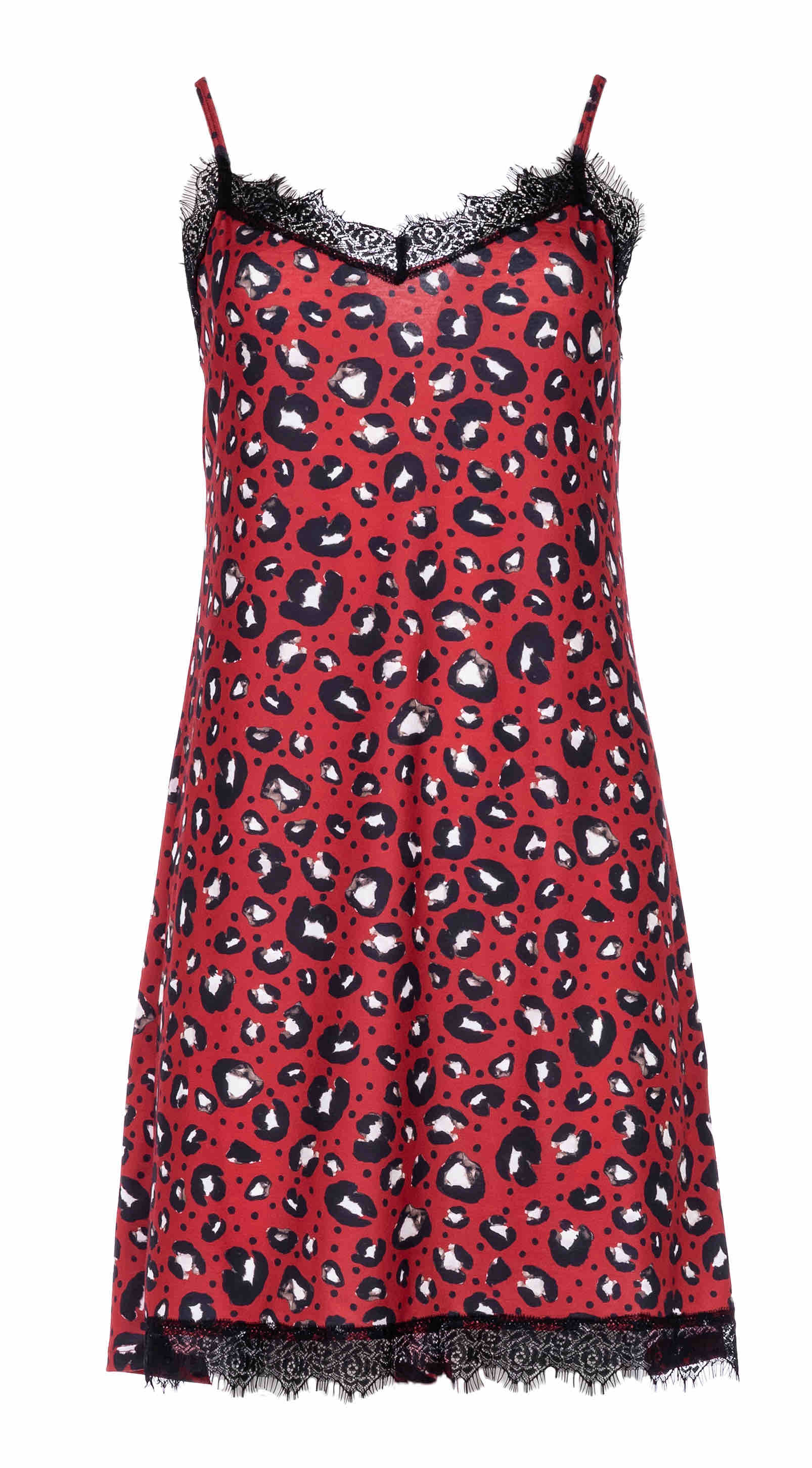 Pink Label - Nightgown 2Pcs  Red Leopard