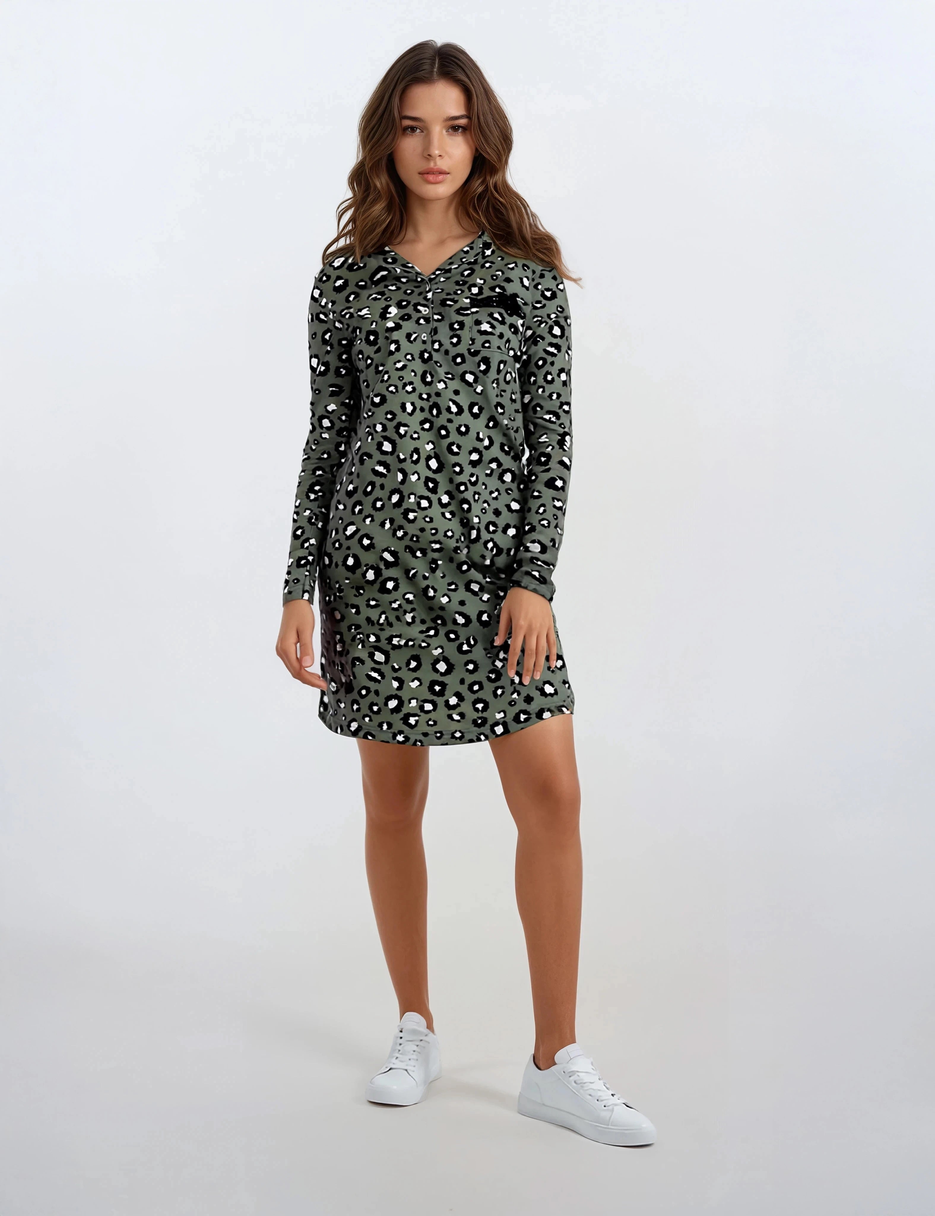Pink Label - Nightgown Green Leo