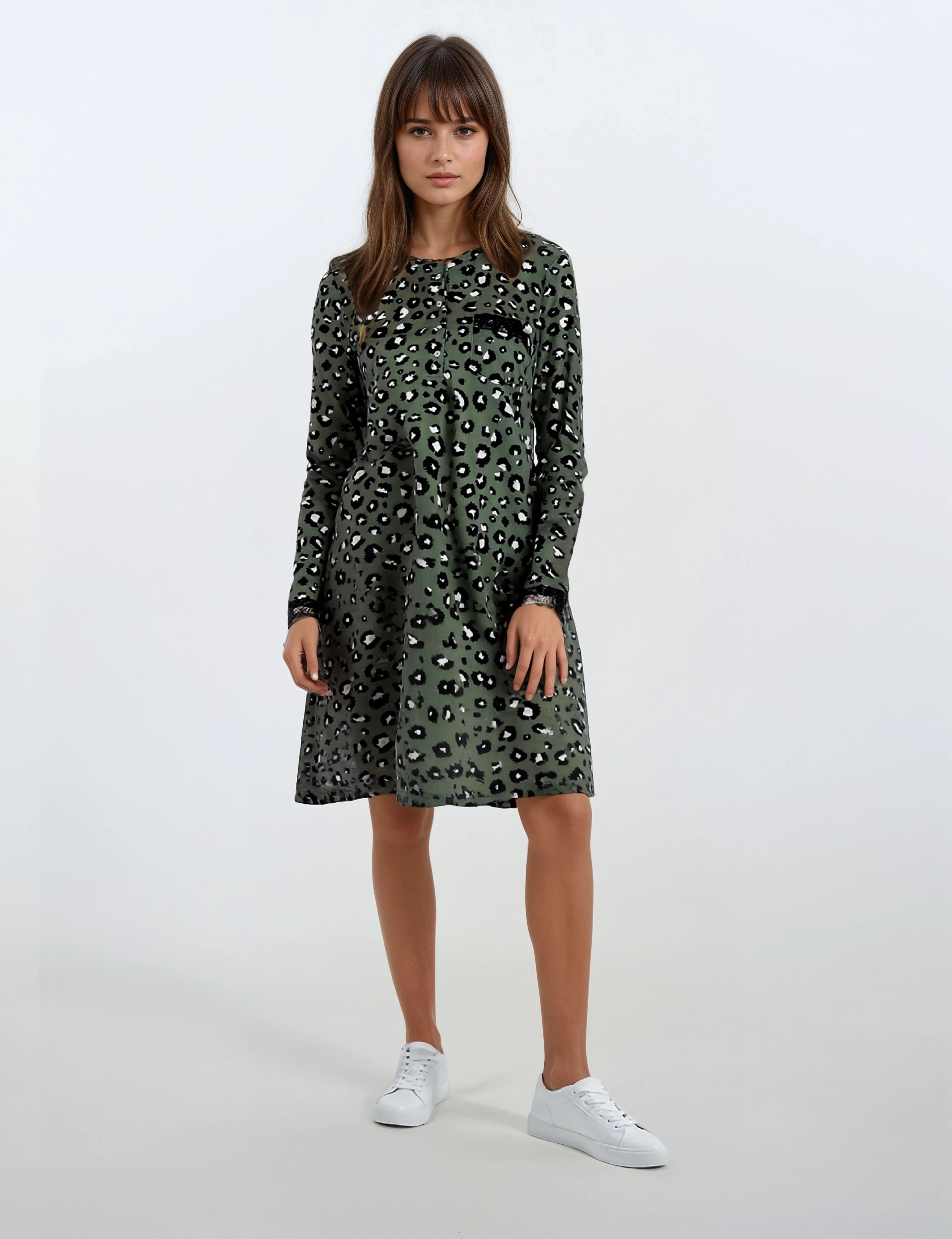 Pink Label - Nightgown Green Leo