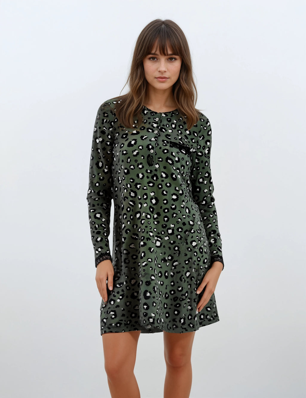 Pink Label - Nightgown Green Leo