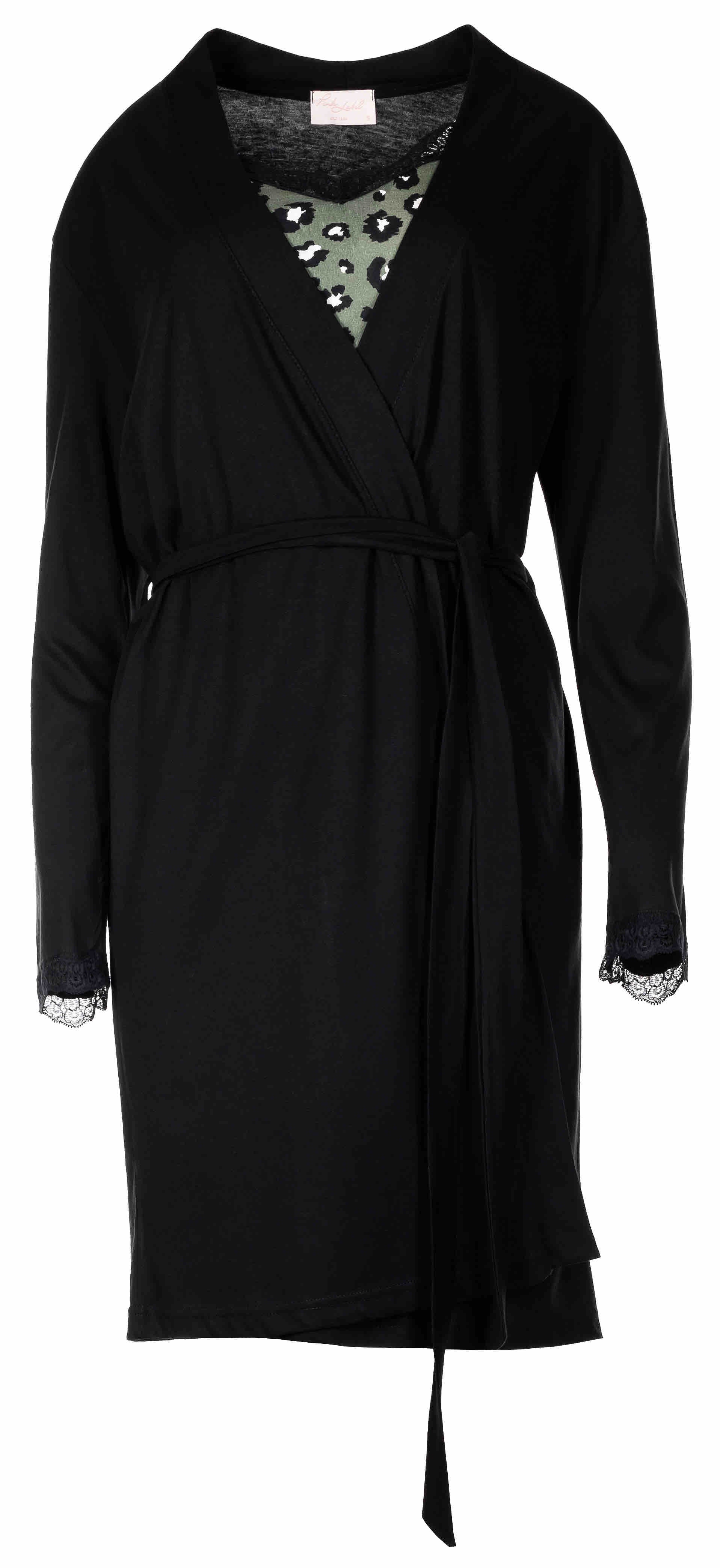 Pink Label - Nightgown+Robe 2Pcsgreen Leo