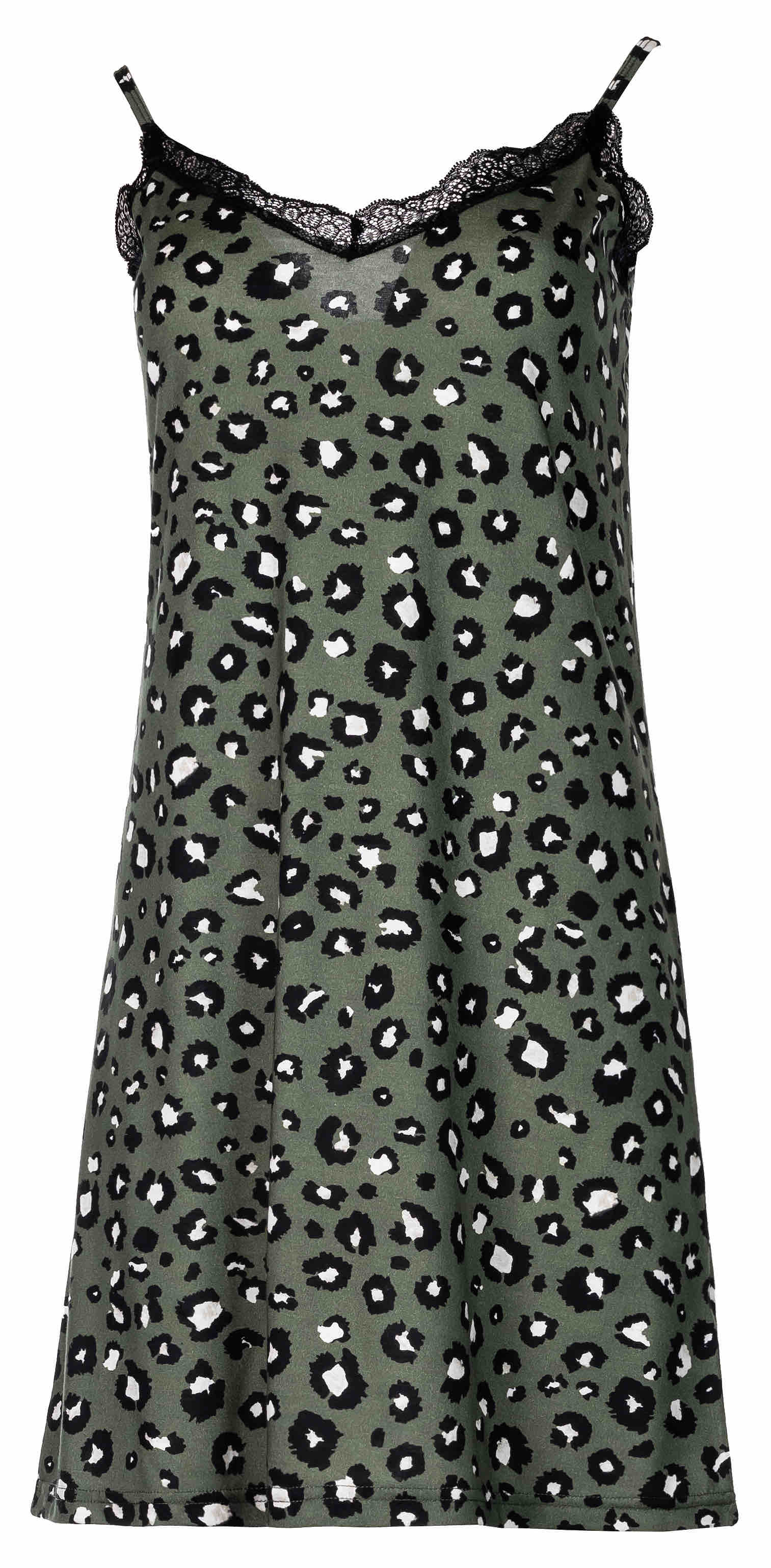 Pink Label - Nightgown+Robe 2Pcsgreen Leo