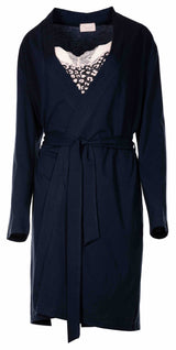 Pink Label - Nightgown+Robe 2Pcs Blue Leo