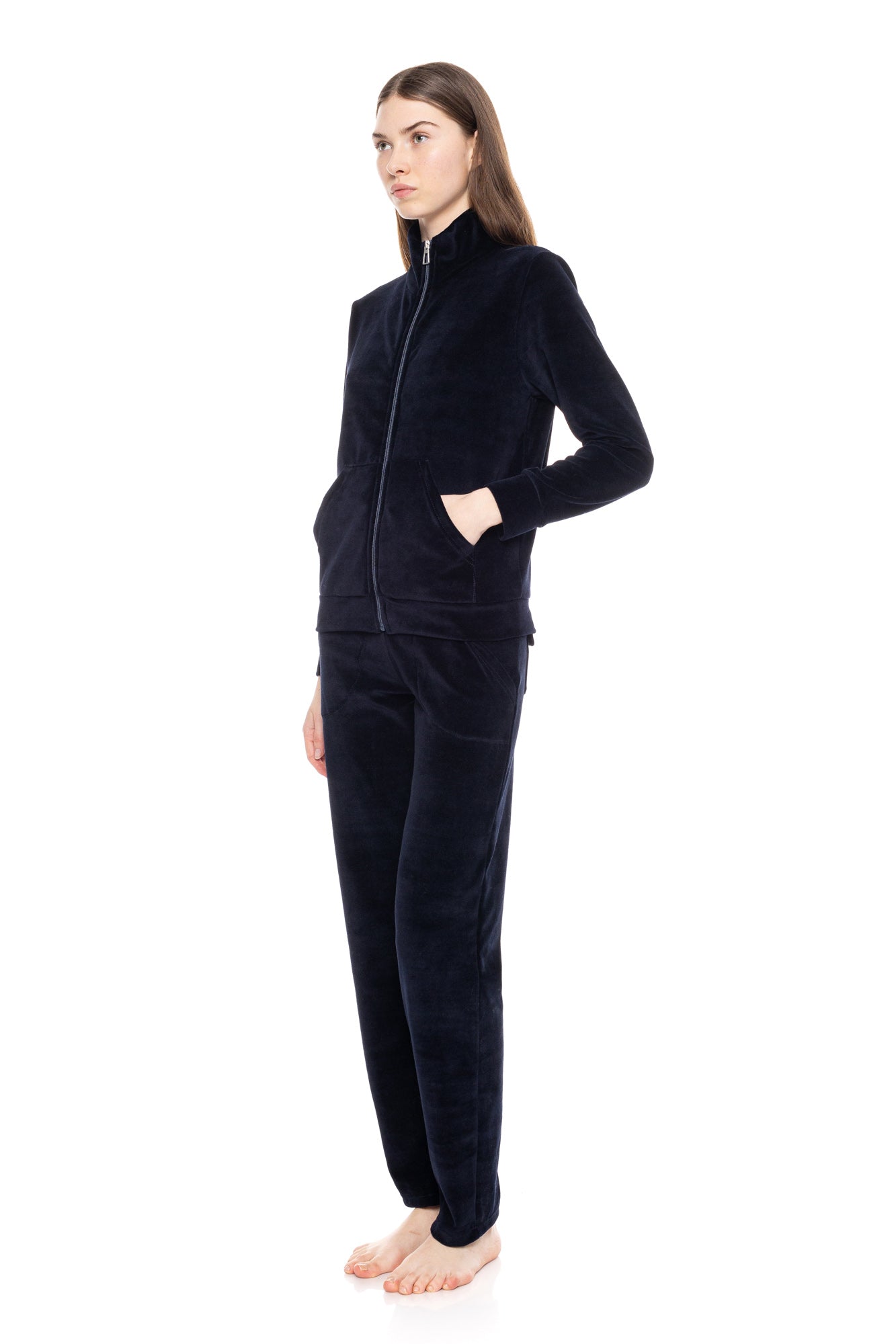 Pink Label - Velvet Tracksuit Nos High Neck