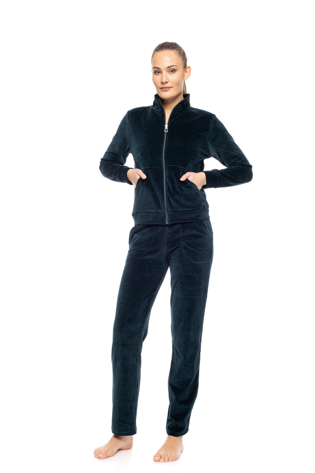 Pink Label - Velvet Tracksuit Nos High Neck