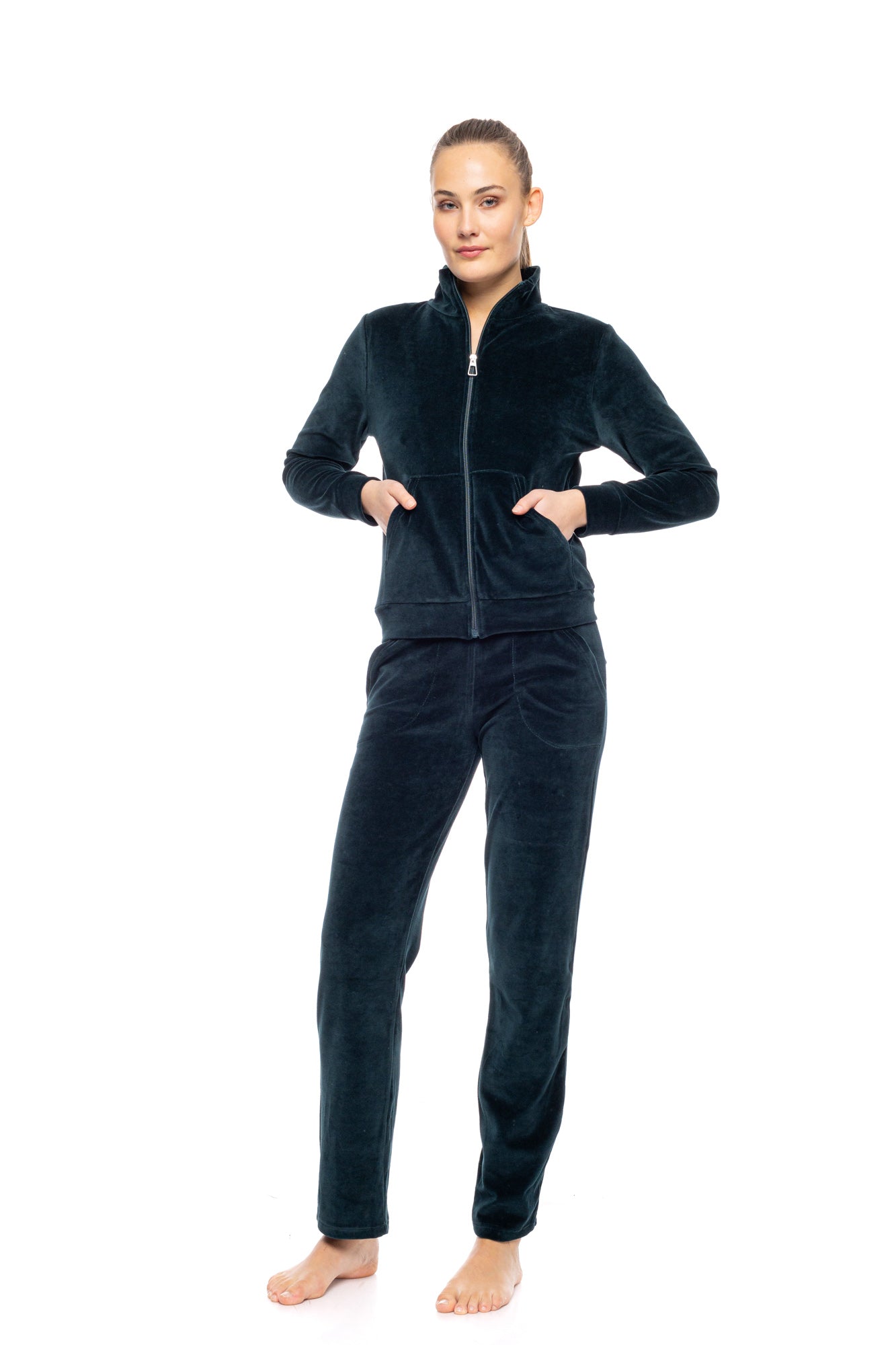 Pink Label - Velvet Tracksuit Nos High Neck