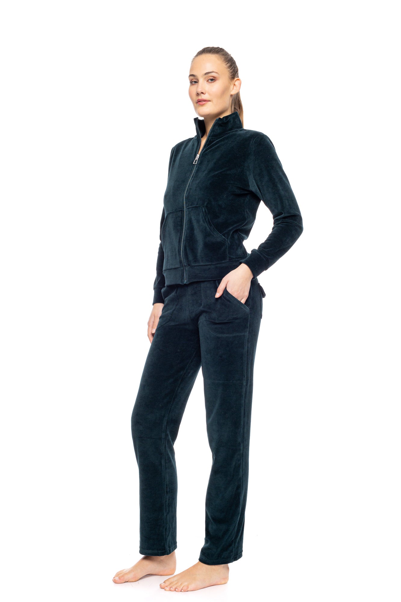 Pink Label - Velvet Tracksuit Nos High Neck