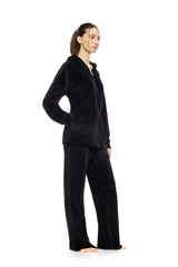 Pink Label - Velvet Tracsuit Set Wide Fit Hood