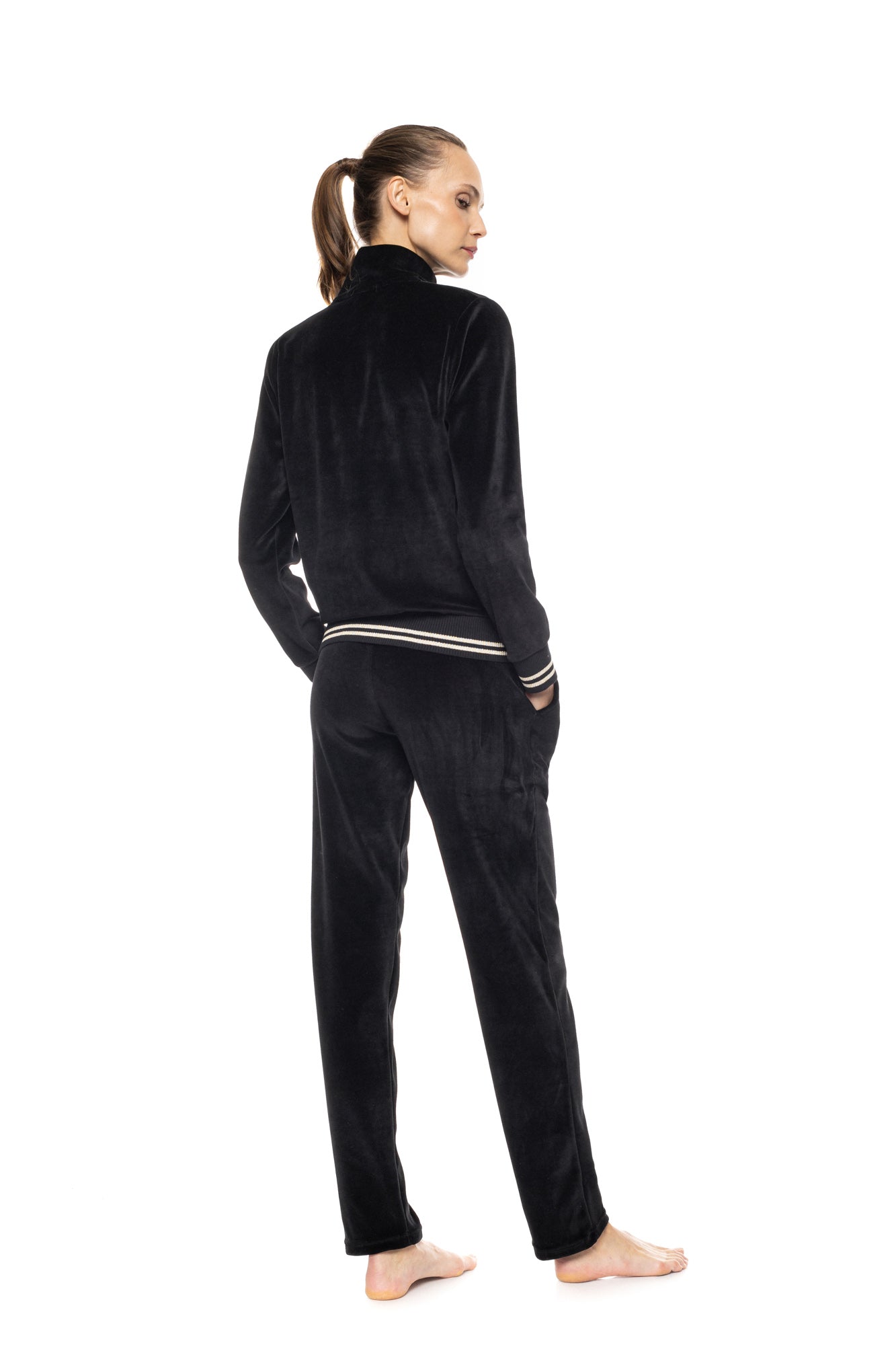Pink Label - Trucksuit High Neck Velvet Knit Gold