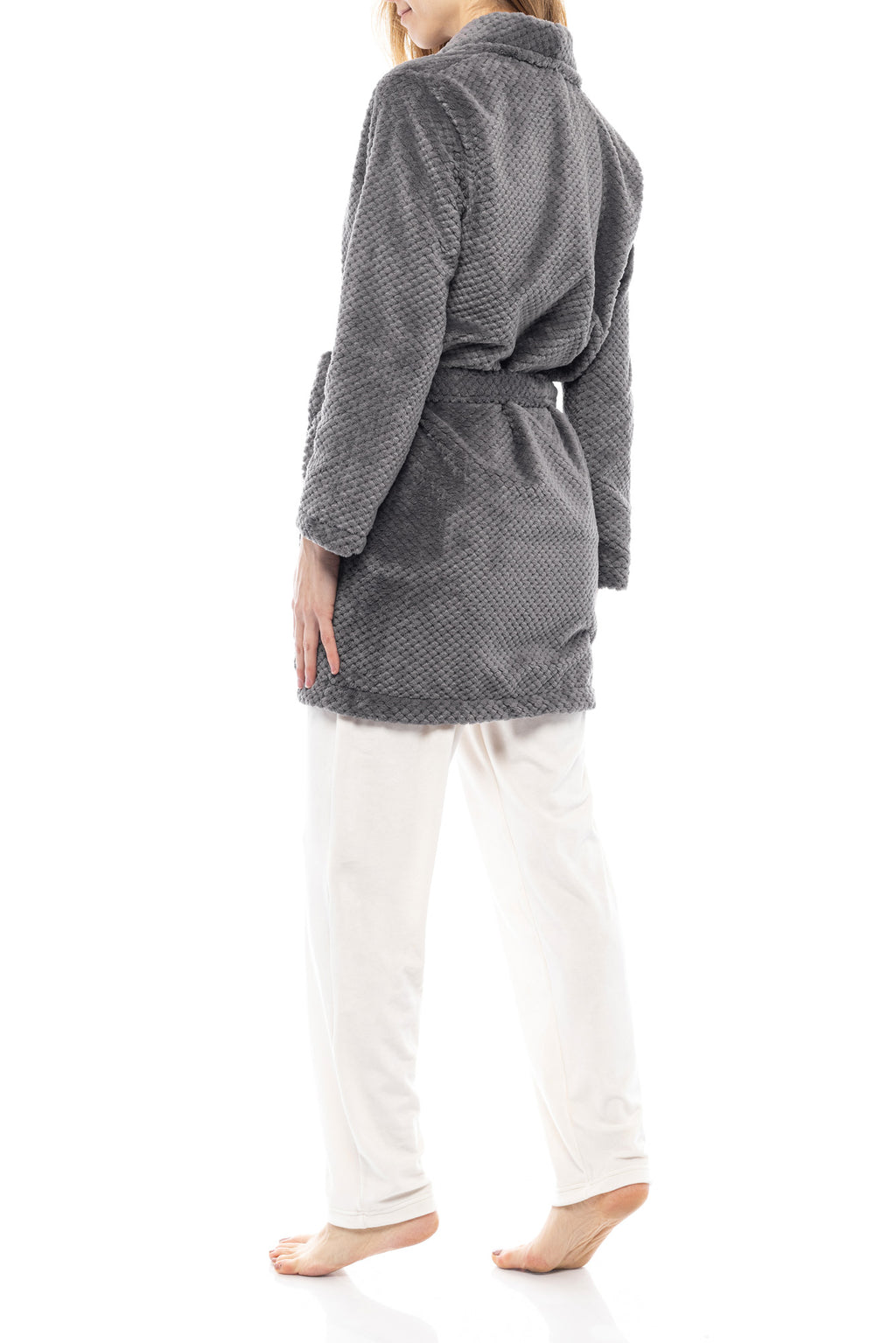 Pink Label - Robe Fleece Waffle
