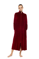 Pink Label - Robe Long Velvet Zipper Nos