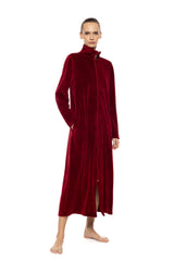 Pink Label - Robe Long Velvet Zipper Nos