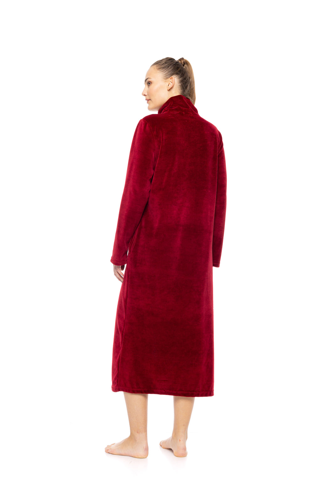 Pink Label - Robe Long Velvet Zipper Nos