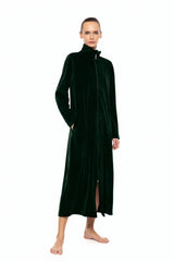 Pink Label - Robe Long Velvet Zipper Nos