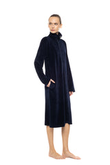 Pink Label - Robe Long Velvet Zipper Nos