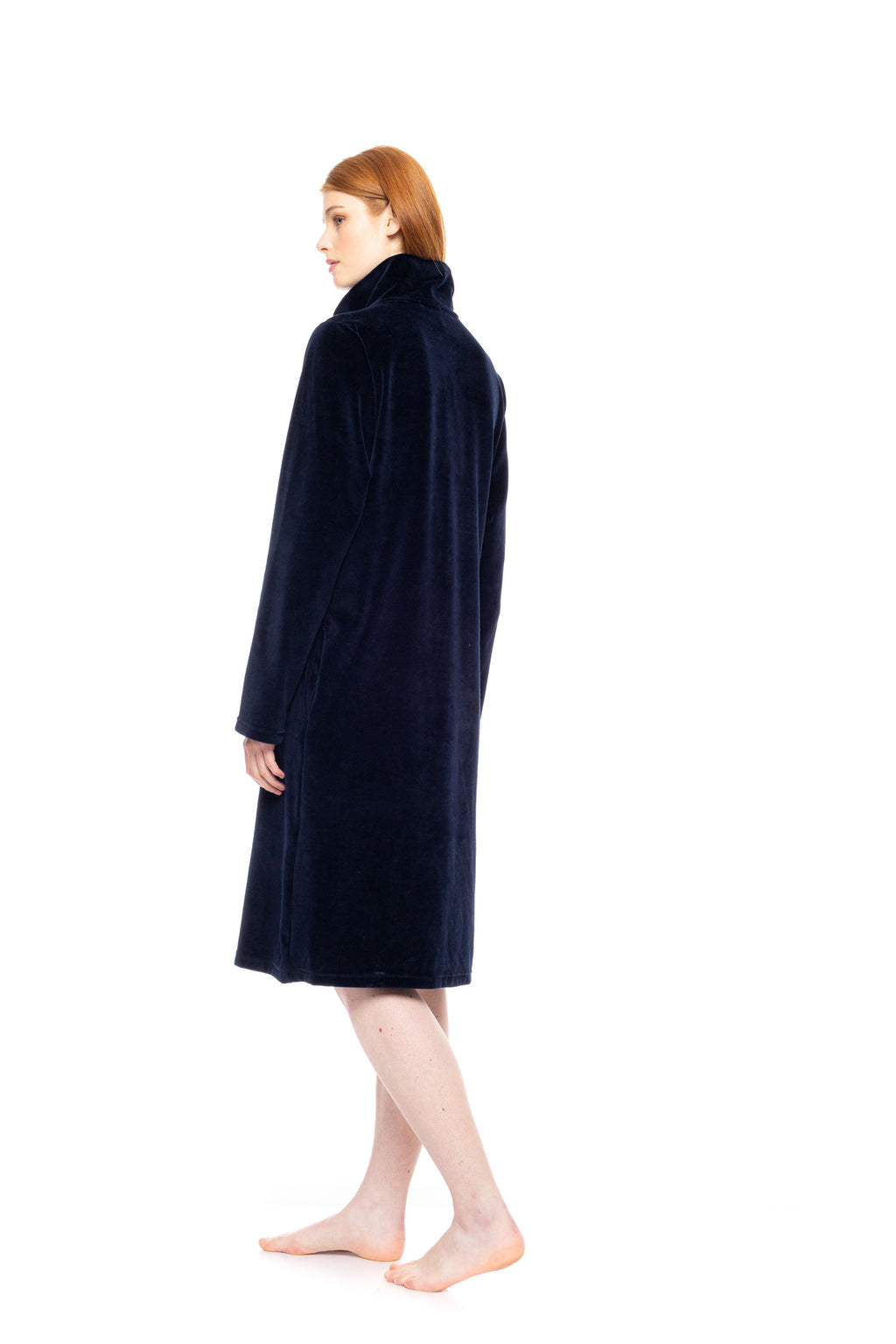 Pink Label - Robe Long Velvet Zipper Nos