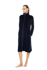 Pink Label - Robe Long Velvet Zipper Nos
