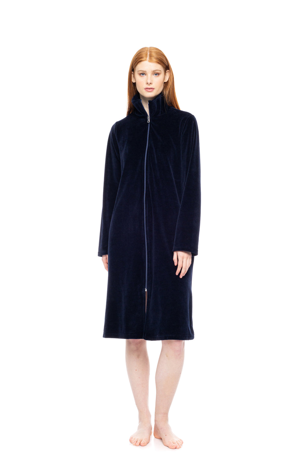 Pink Label - Robe Long Velvet Zipper Nos