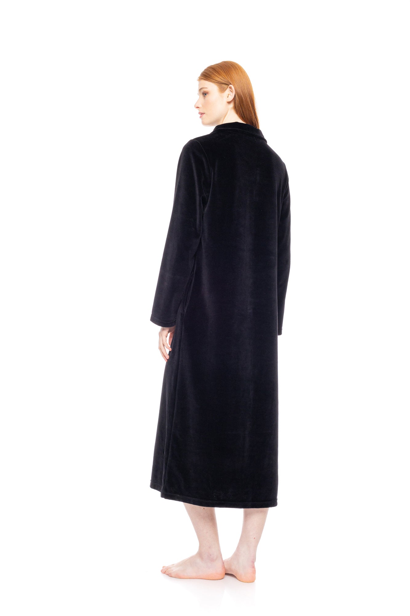 Pink Label - Robe Long Velvet Buttons Nos
