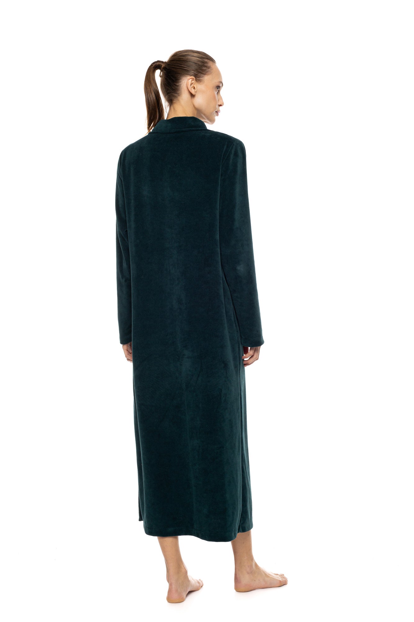 Pink Label - Robe Long Velvet Buttons Nos