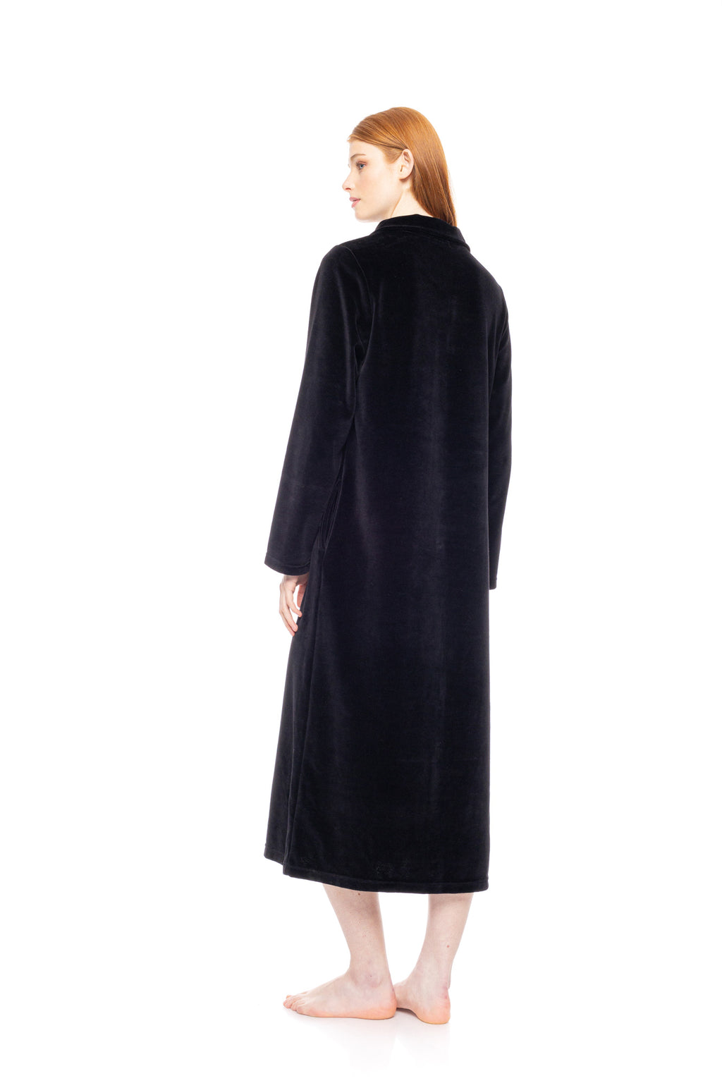 Pink Label - Robe Long Velvet Buttons Nos