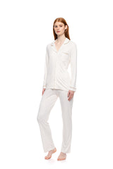 Pink Label - Pyjama Buttoned Bamboo Solid