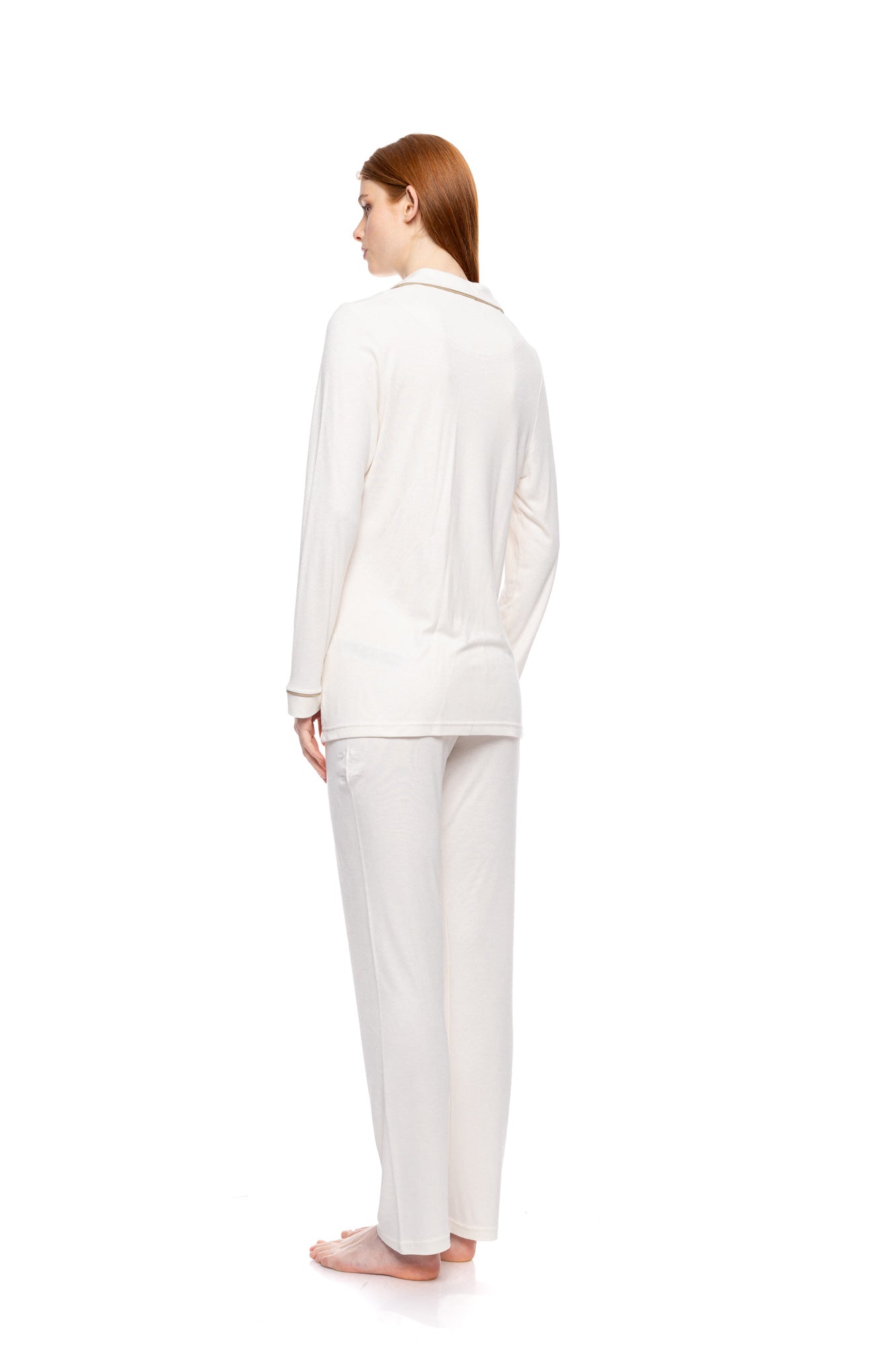 Pink Label - Pyjama Buttoned Bamboo Solid