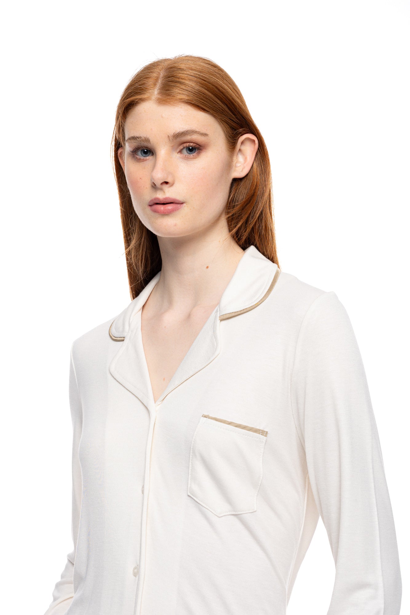 Pink Label - Pyjama Buttoned Bamboo Solid