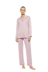 Pink Label - Pyjama Buttoned Bamboo Solid