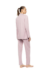 Pink Label - Pyjama Buttoned Bamboo Solid