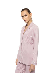 Pink Label - Pyjama Buttoned Bamboo Solid