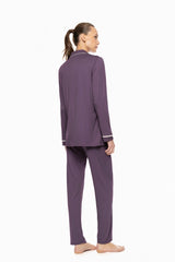 Pink Label - Pyjama Buttoned Bamboo Solid