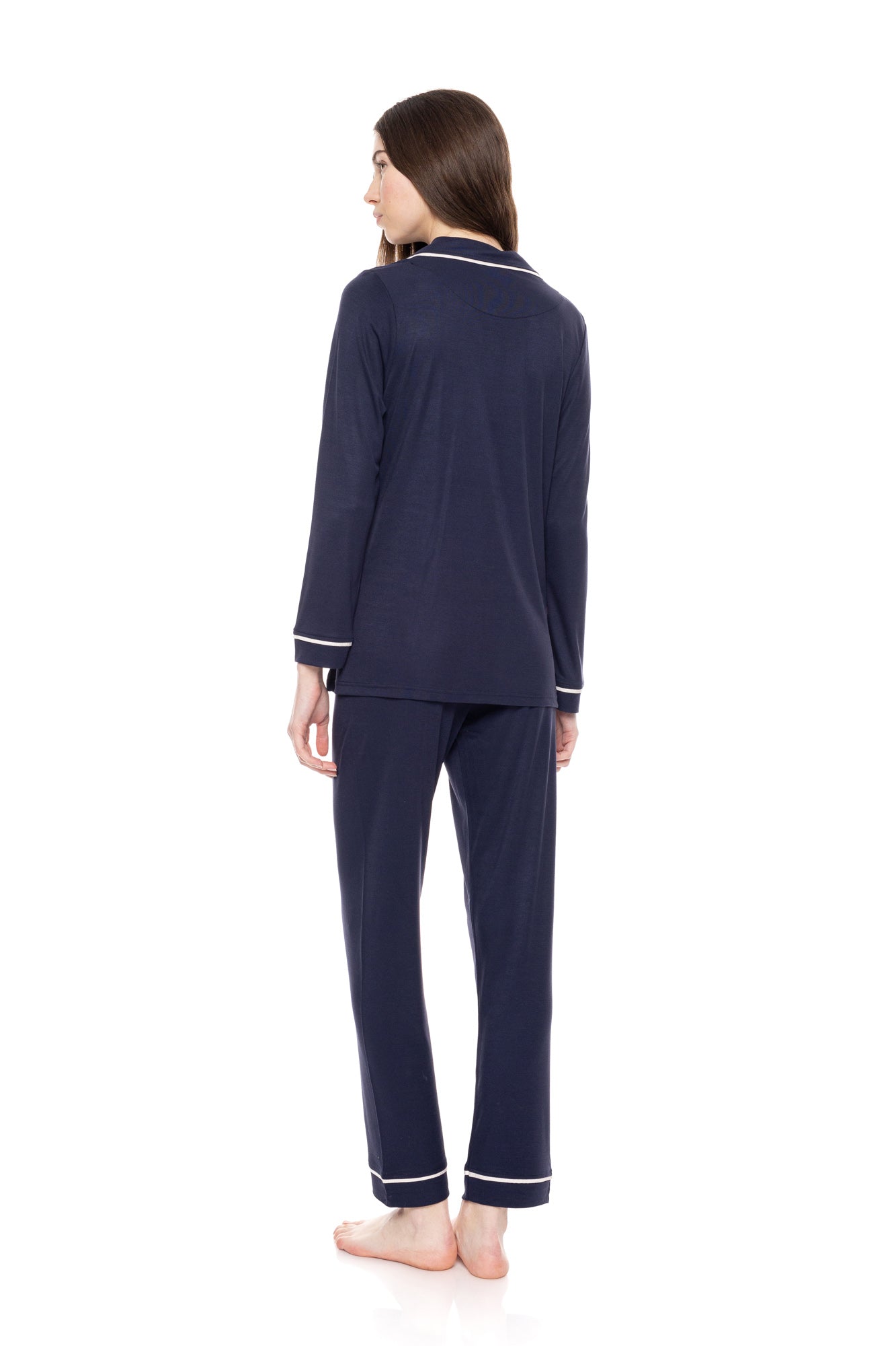 Pink Label - Pyjama Buttoned Bamboo Solid