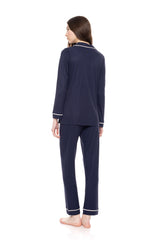 Pink Label - Pyjama Buttoned Bamboo Solid