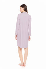 Pink Label - Nightgown Buttoned Bamboo Solid