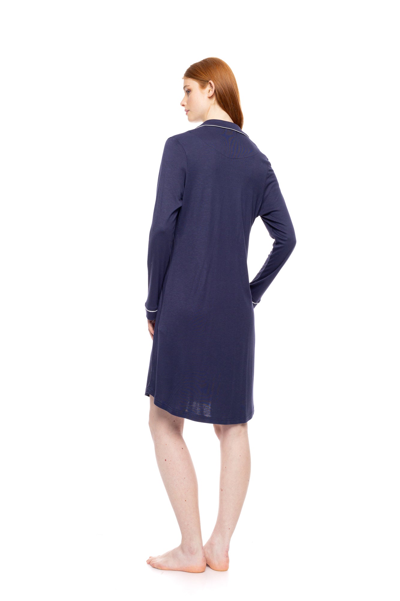 Pink Label - Nightgown Buttoned Bamboo Solid
