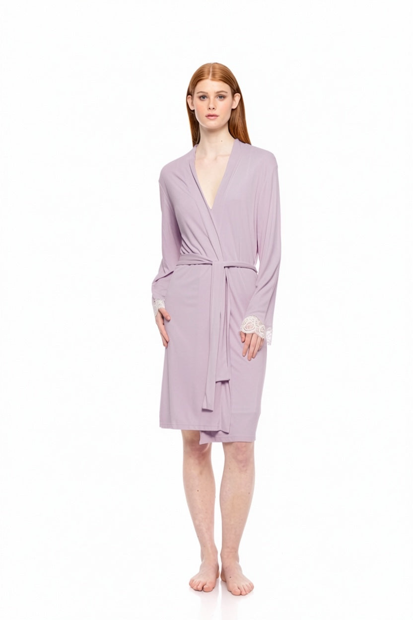 Pink Label - Nightgown 2Pcs Set Bamboo Solid
