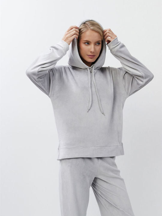 Aruelle Χειμερινό Γυναικείο Σετ Πιτζάμας Γκρι