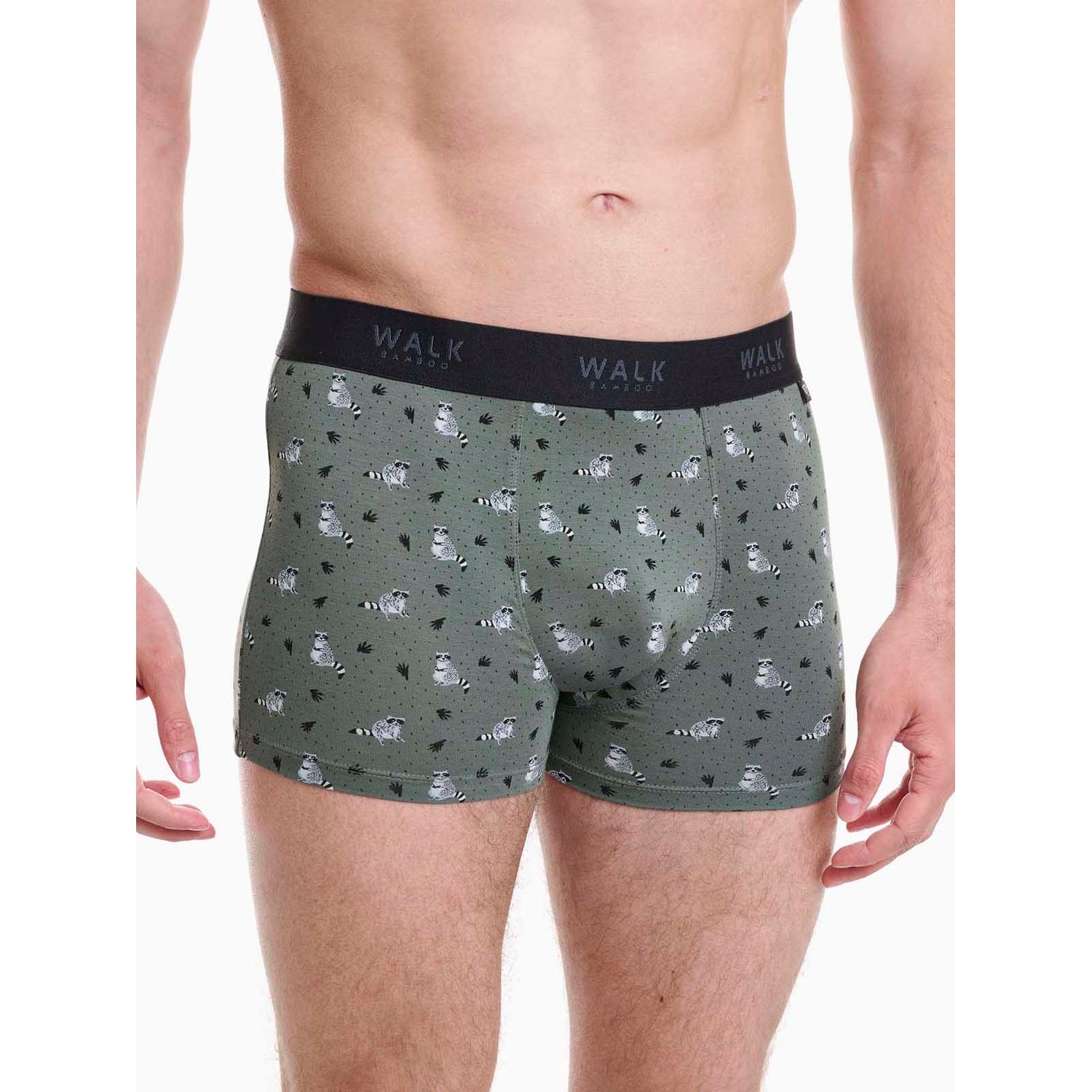 Walk - Απαλό bamboo boxer με σχέδιο racoon