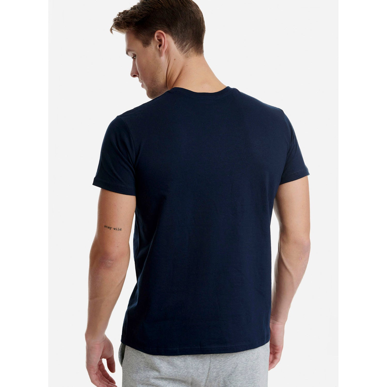 Walk - Loose fit t-shirt με λαιμόκοψη από απαλό cotton