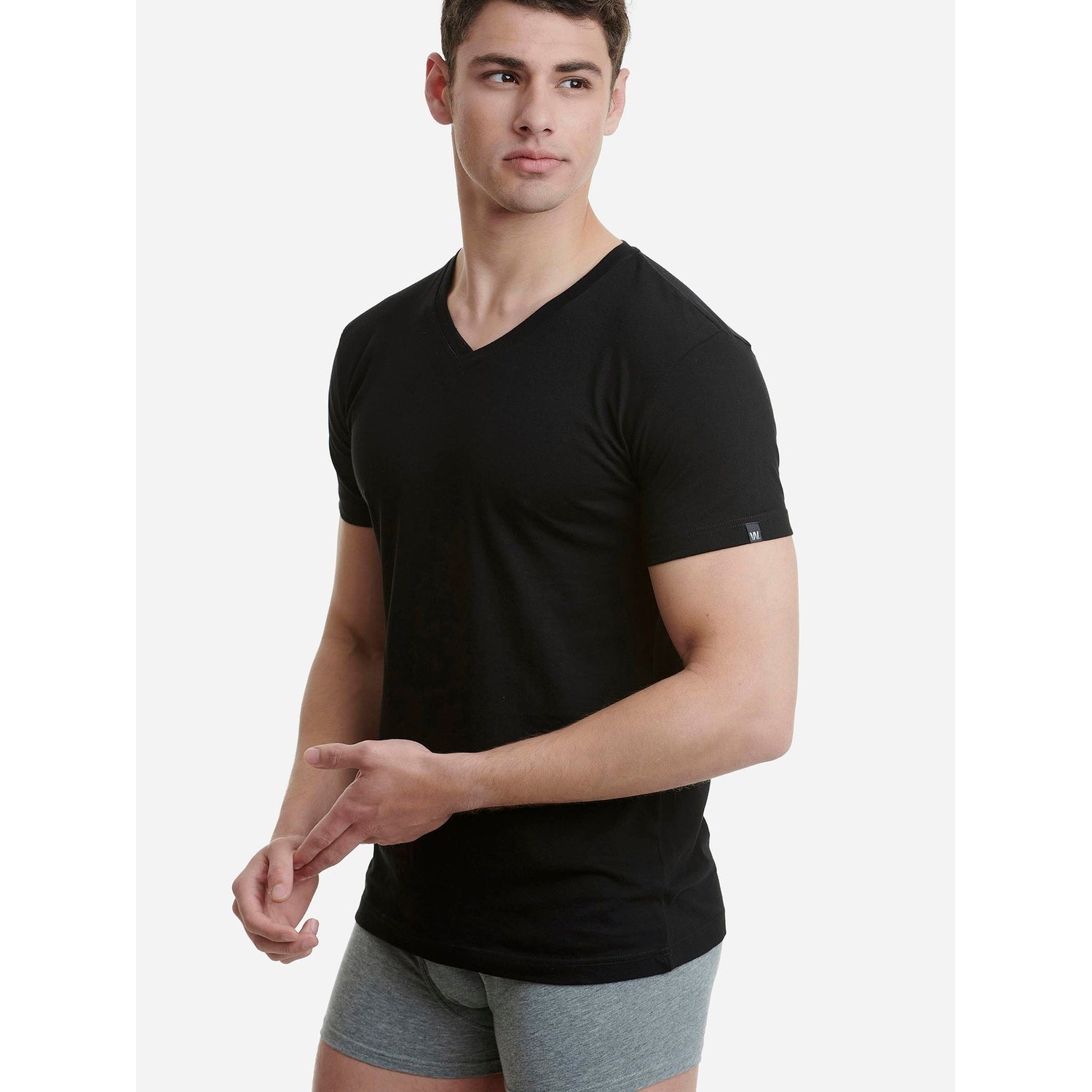 Walk - Ανδρικό V-neck T-shirt από απαλό βαμβάκι