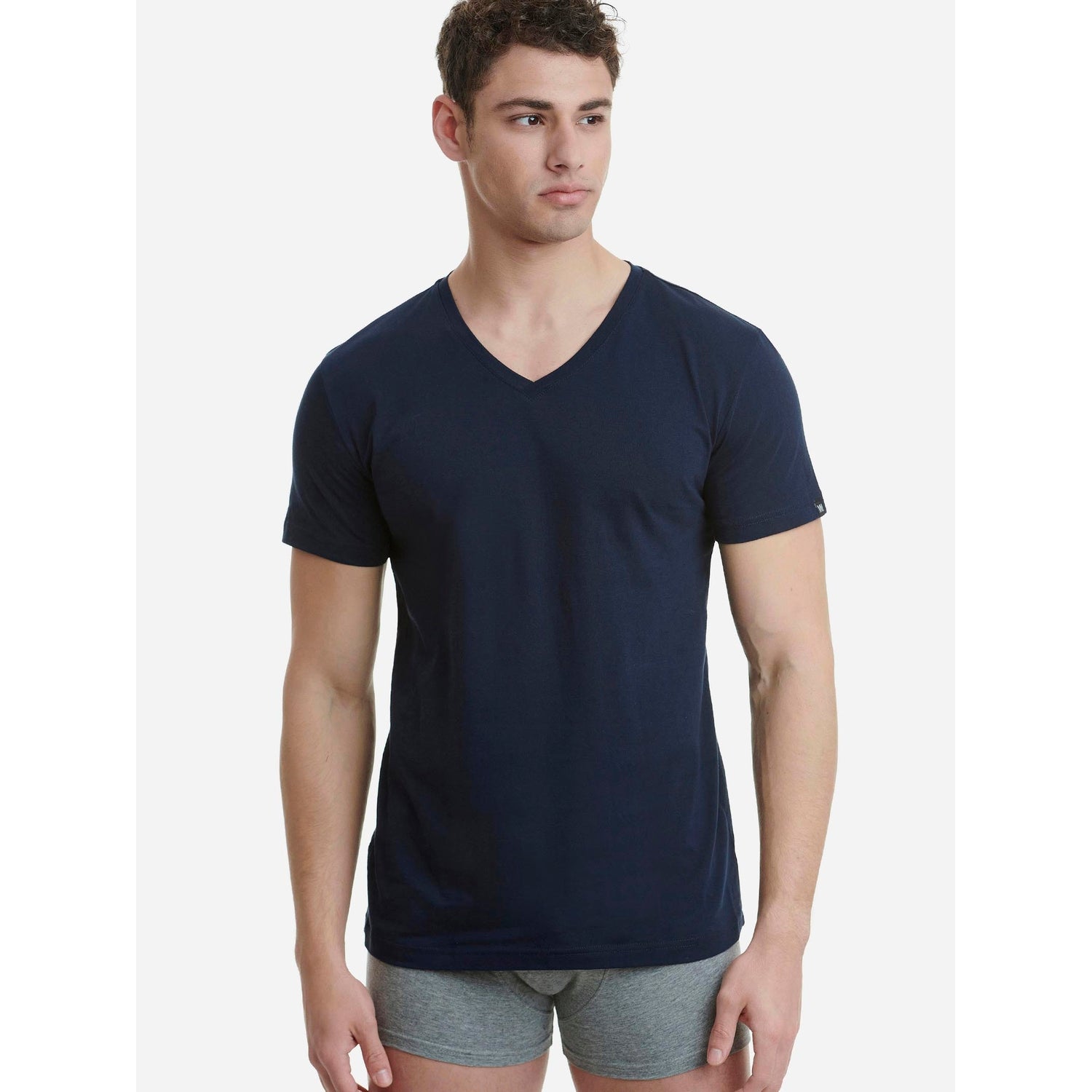 Walk - Ανδρικό V-neck T-shirt από απαλό βαμβάκι