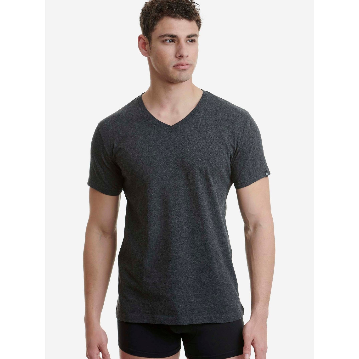 Walk - Ανδρικό V-neck T-shirt από απαλό βαμβάκι