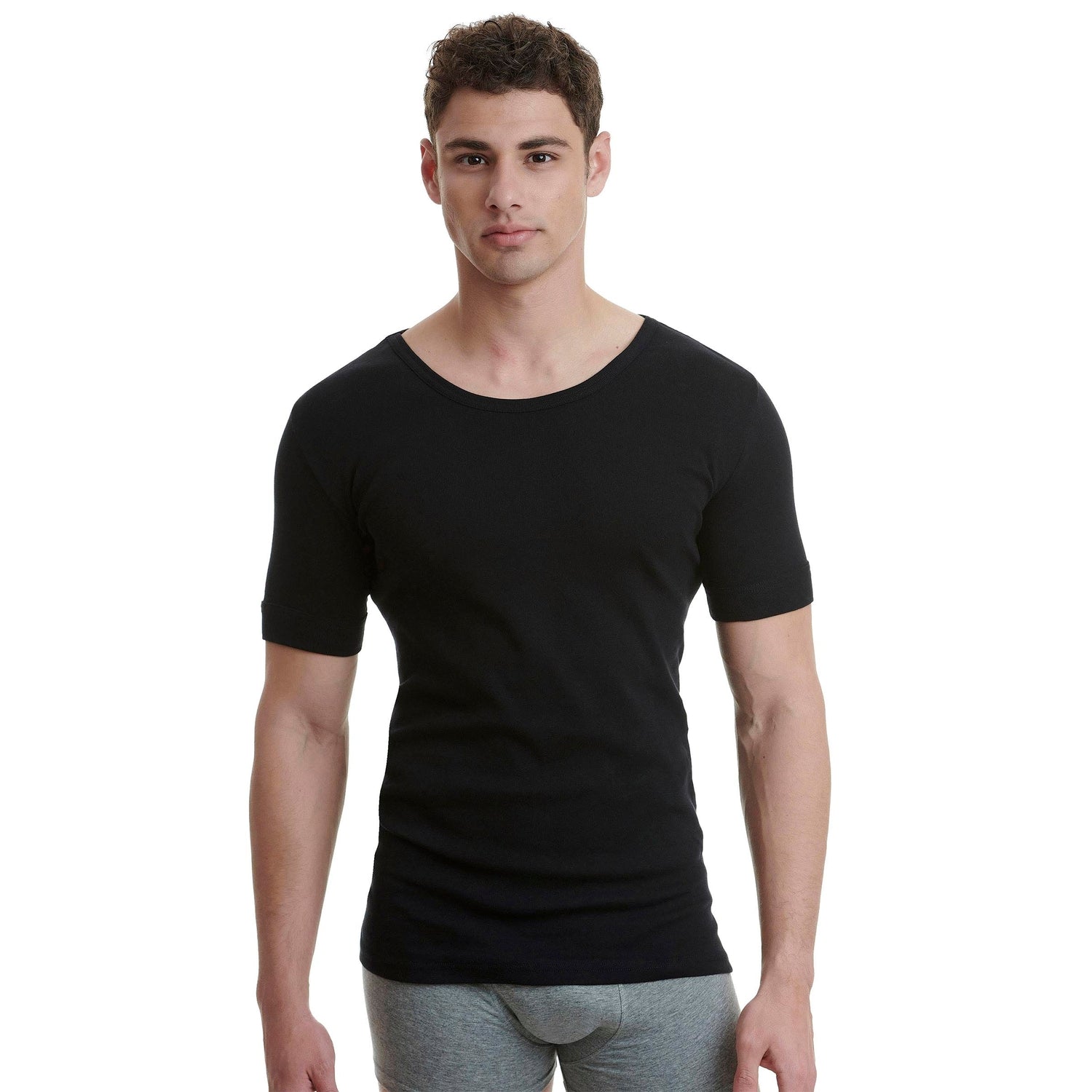 Walk - T-shirt από απαλό Cotton με crew λαιμόκοψη 2-pack