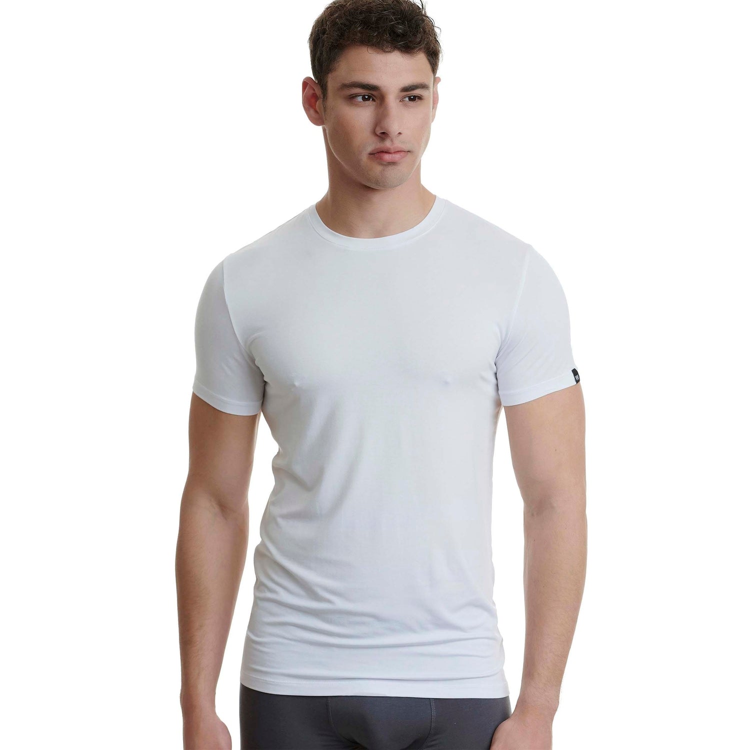 Walk - T-shirt με λαιμόκοψη από απαλό Bamboo