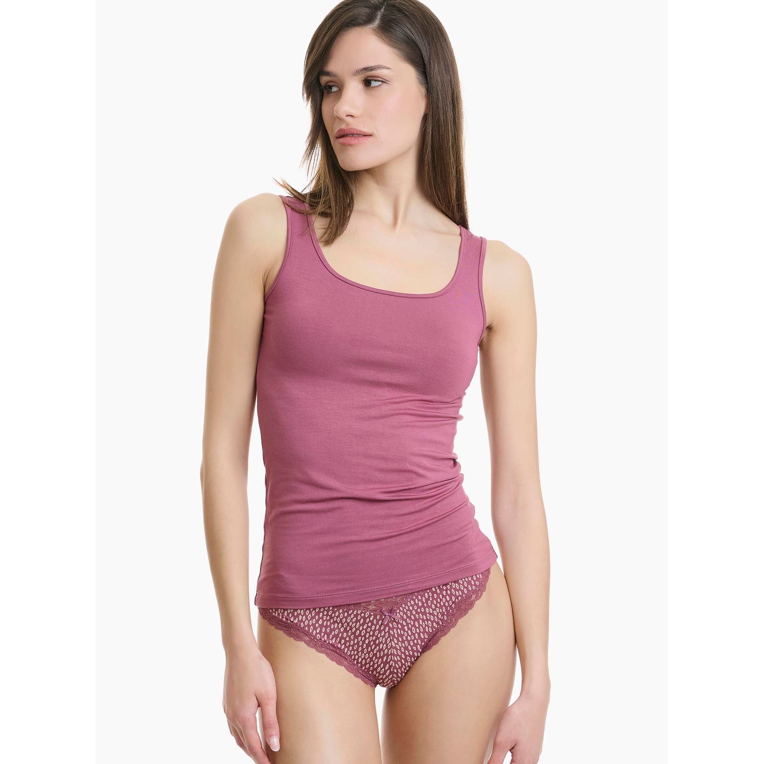 Walk - Top με φαρδιές τιράντες από απαλό Bamboo